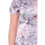Блузка Амалия №3  поливискозный шелк цвет серый, розовый