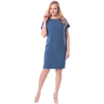 Платье Луиза №2 а18 льняная смесовая цвет синий