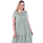 Платье Аэлита бб27 хлопок цвет оливковый